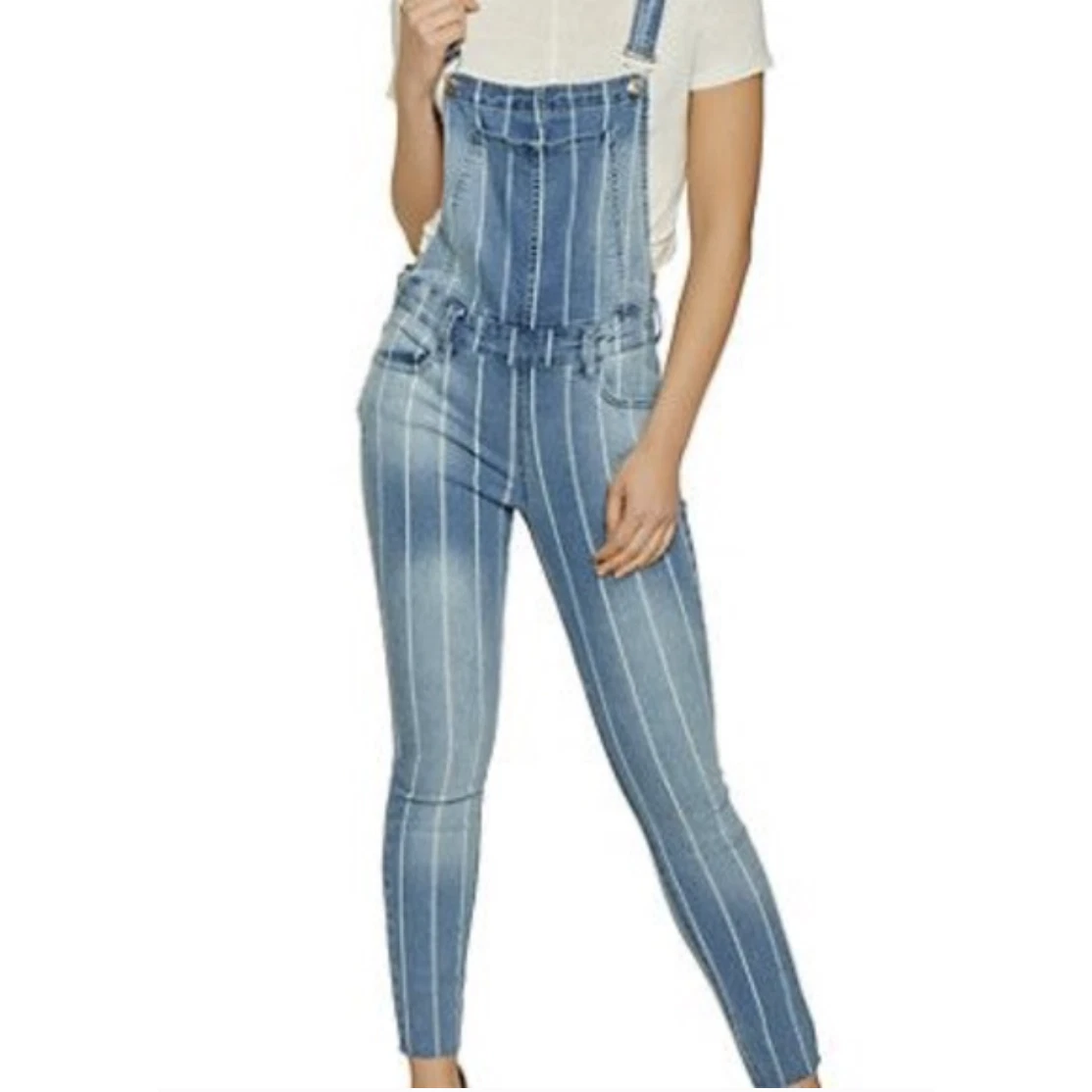 Almost famous denim overalls clearance