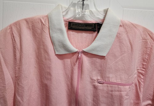 Vtg 70s California Gold Women's S/S Collared Romper Playsuit Shorts Pink Sz S - Picture 2 of 19