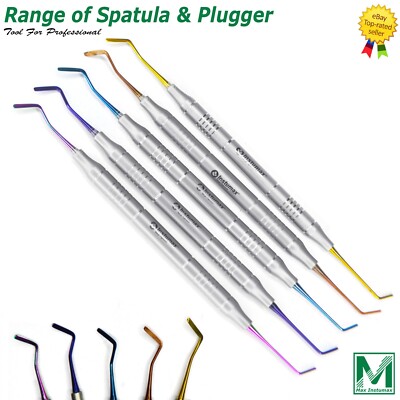 Dental Composite Filling Instruments Spatula & Plugger Titanium Colorful Tips