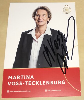 Martina Voss Tecklenburg Original signierte Autogrammkarte DFB Frauen WM 19 #14
