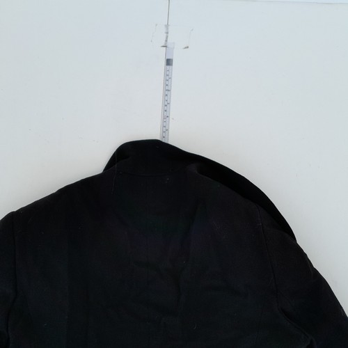 KALIKO Blazer 16 Black WomensJacket Plain 100% Wool Detachable Fau Fur Collar - Picture 10 of 11