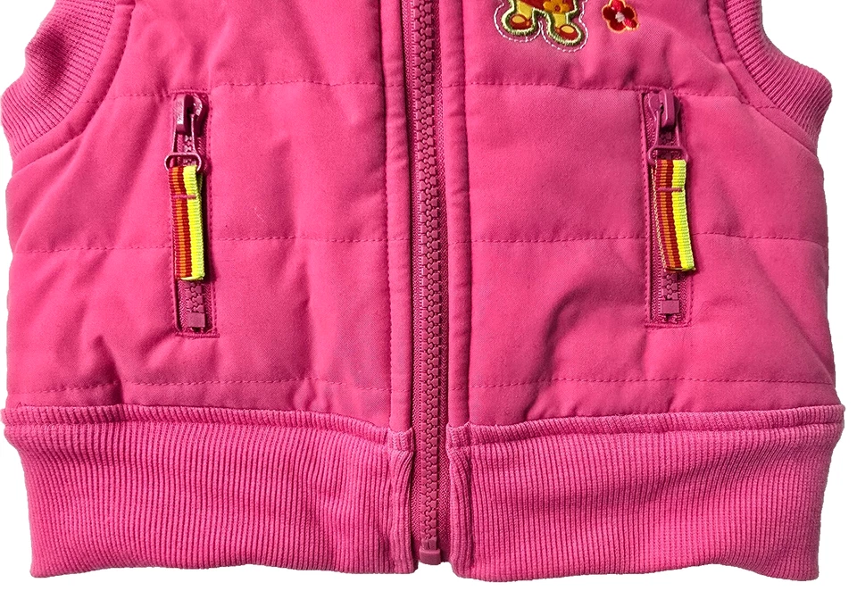 NickJr Backyardigans Chaleco Acolchado 2T Chaqueta Bolsillo Único Tasha Rosa Y2K De Colección Foto 3 de 4