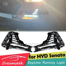 LED DRL Daytime Running Light for Hyundai Sonata 2018 2019 Fog Light Lamp Bezel