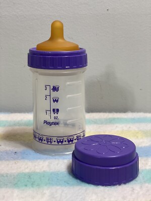Vintage Purple Playtex Nurser Laxtex Nipple Drop In oz Blue Baby