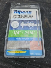 Tapcon ITW Brands 24323 50PK 1/4x2-1/4 Anchors White