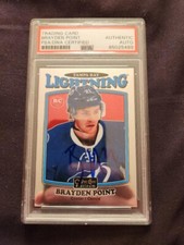 Brayden Point signed 2016-17 OPC Platinum Retro Rookie R-78 PSA/DNA