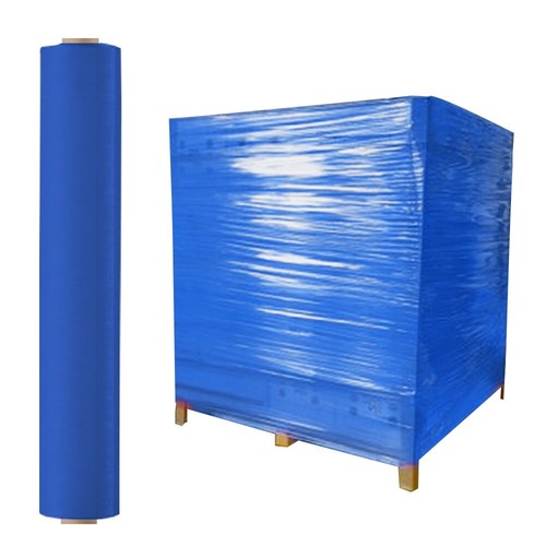 Envoltura de palet rollo retráctil elástico azul y verde para embalaje 400mm x 300m 20mu - Imagen 3 de 3