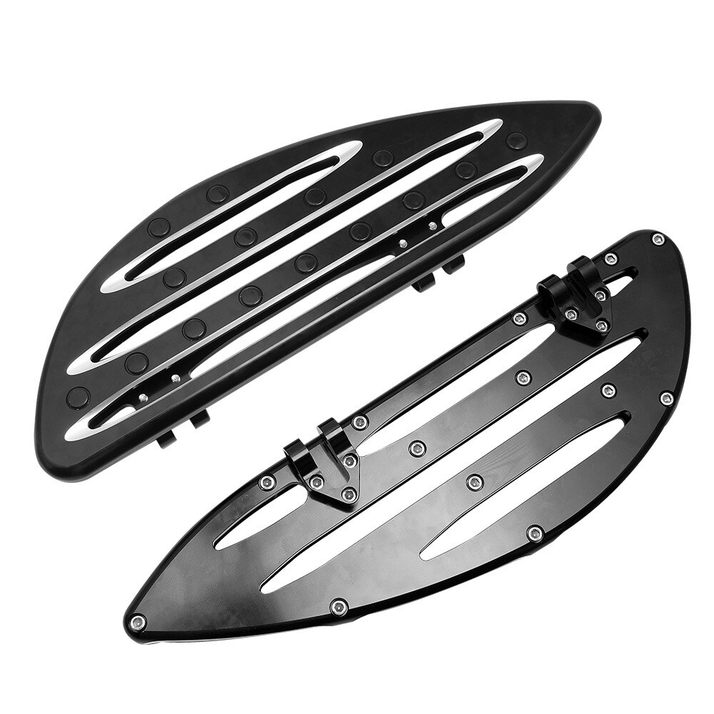 Driver Stretched Floorboards Foot Boards For Harley Touring Softail Dyna Fatboy eBay