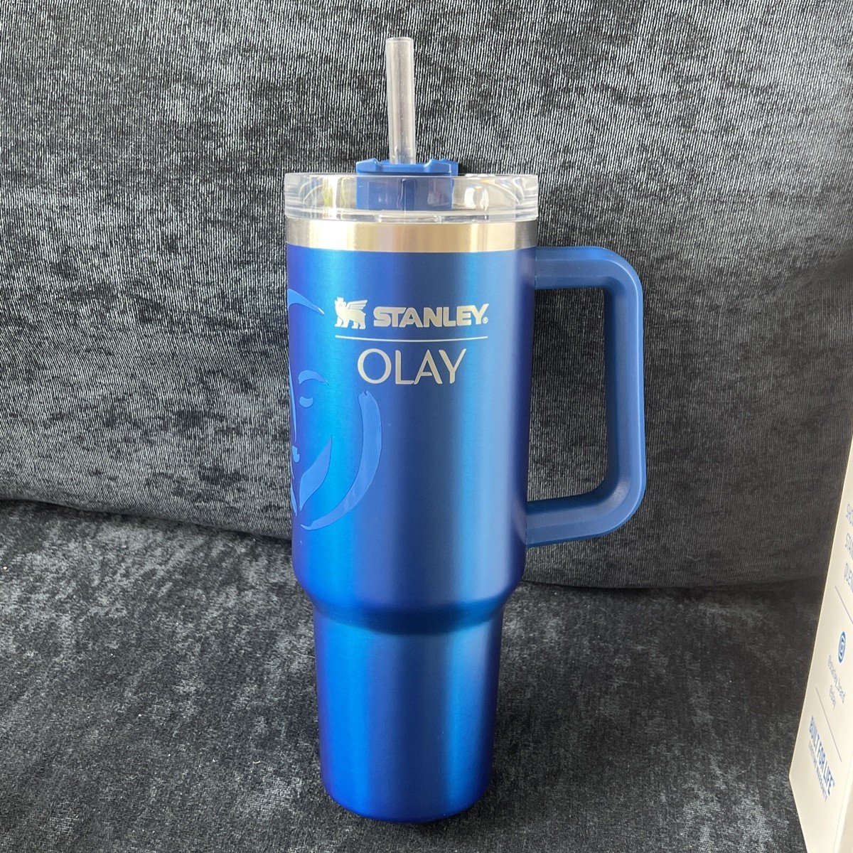 Stanley x Olay Blue Adventure Quencher 40 Oz Tumbler & Stickers