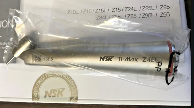 NSK Ti-Max Z45L  Head Handpiece 1:4.2 Increasing Quattro Spray FG burs (2 Qty)