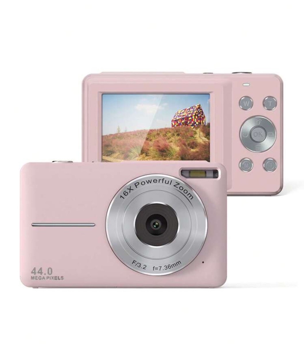 44MP 1080P Baby Pink Digital Camera With 16x Digital Zoom With 32G