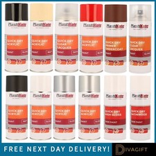PLASTIKOTE QUICK DRY ACRYLIC SATIN UNDERCOAT LACQUER GLOSS SPRAY PAINT 400ML NEW