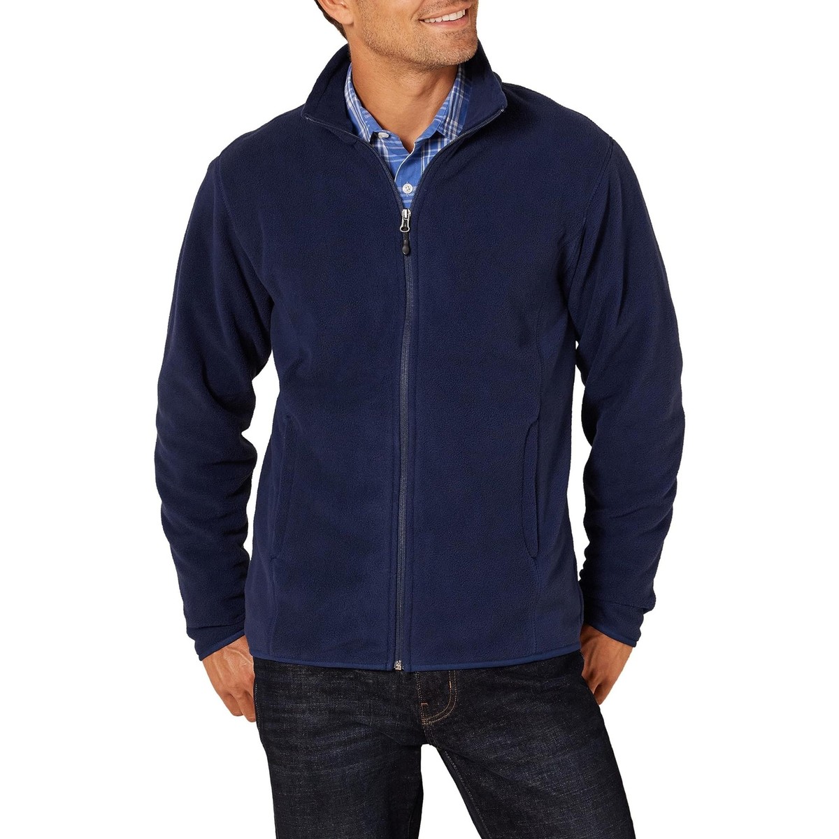 Amazon Essentials Men's Full-Zip Fleece Jacket (Available in Big