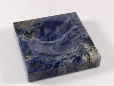 PRL) POSACENERE PORTACENERE MARMO PIETRA PREZIOSA SODALITE CENDRIER ASH-TRAY    