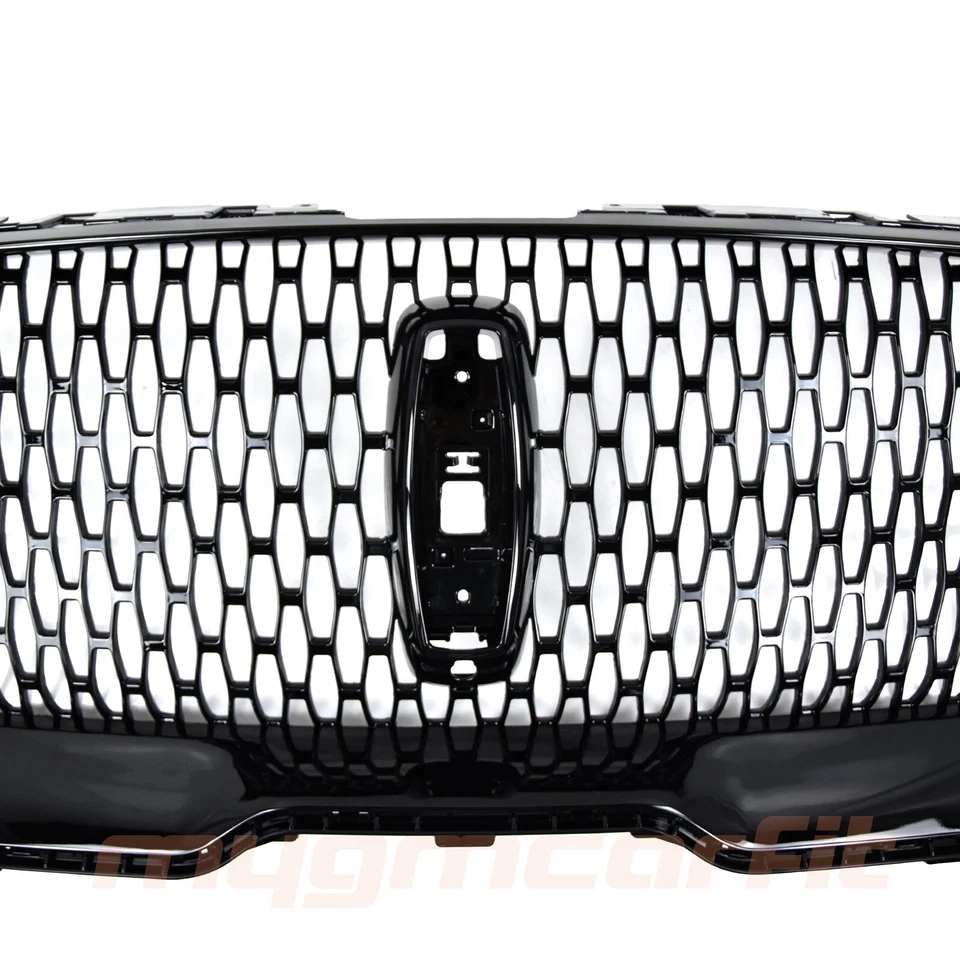 Parrilla superior delantera deportiva negra brillante para Lincoln Navigator 2018 2019 2020 2021 Foto 3 de 4