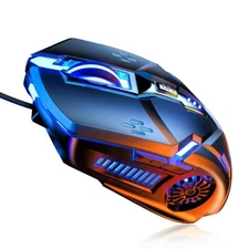 CHONCHOW Silent Click Mouse Gaming Mouse Wired 6 Button4 DPI Upto 3200 DPI RG...