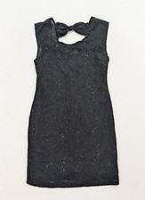 Forever 21 Women's Dress Size M Black Lace Mini Sequins Party Cocktail