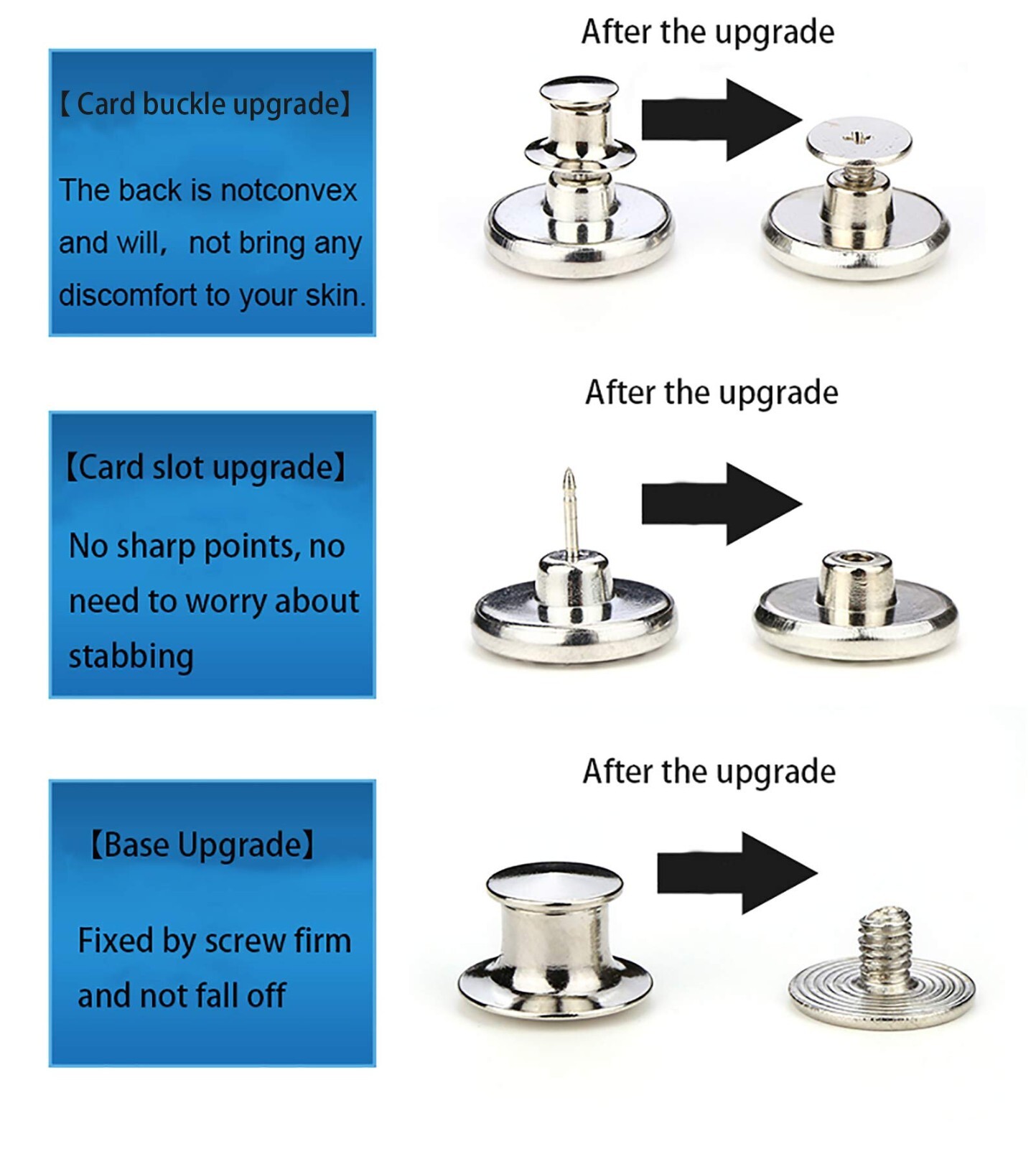 12 Pcs Button for Sewing Metal Jeans,ICEYLI 17 mm No-Sew Nailess Removable Me...