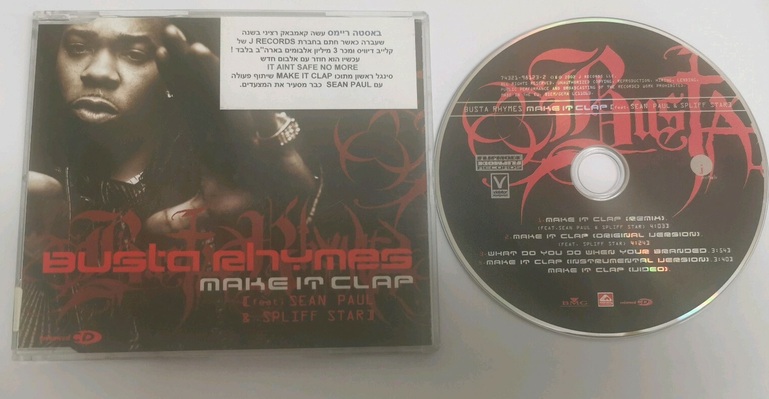 Busta Rhymes Make it Clap Ft. Sean Paul Israeli Promo Cd Single eBay
