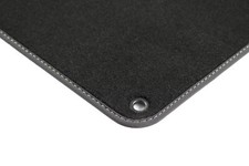 Tappetini Auto In Tessuto Per Hyundai Santa Fe II (2010-2012) - Set Da 4 Pezzi, Nero, Fissaggio Originale, Fatti In UE