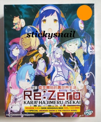 Anime DVD Re:Zero kara Hajimeru Isekai Season 1+2 + Shin Henshuu-ban + 2 Special