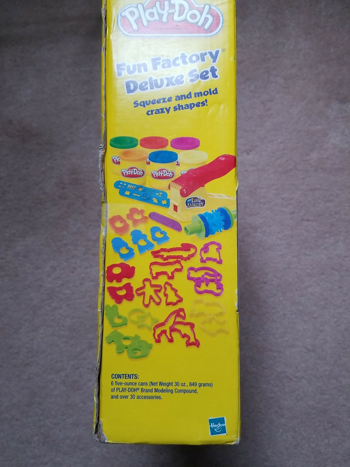 Play-doh fun factory. New. Fun factory deluxe set. Over 30 pieces.