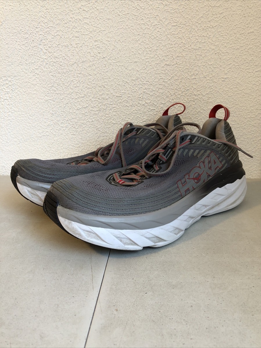 Hoka One One Mens Bondi 1019269 ASGY Gray Running Shoes Sneakers