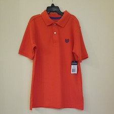 CHAPS Boys Short Sleeve Schoolwear Polo Top Orange Size M 10-12 NWT
