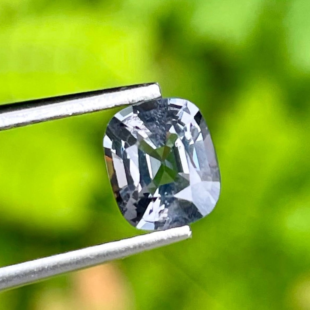 1.11 Carats Gray Burmese Spinel Stone Cushion Cut Natural Gemstone