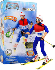 NEW - Action Figure Skier Doll 12", 6:1 Click N Play Sci - ULTIMO DISPONIBILE