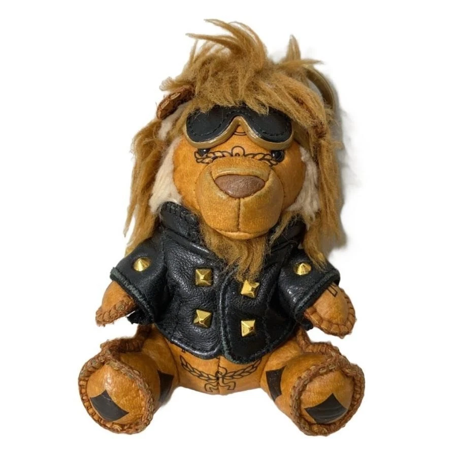 MCM Visetos Lion Bag Charm Authentic Key Ring Plush Keychain Stuffed Animal Logo - Image 2 of 4