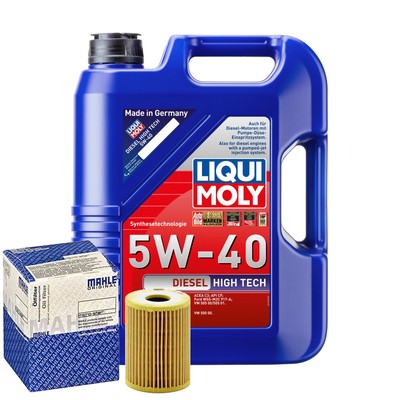 Motoröl 5W40 LIQUI MOLY Diesel High Tech 5L+MAHLE Ölfilter