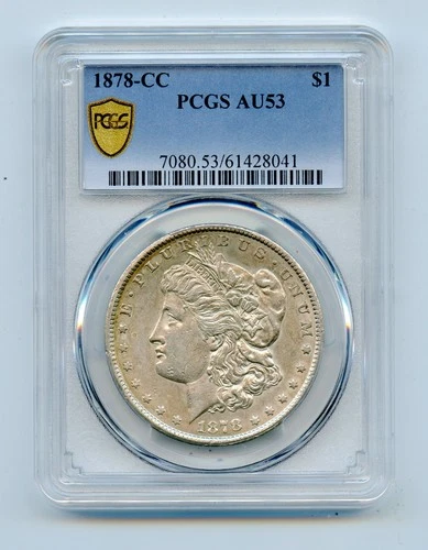 1878-CC Morgan Silver Dollar $1 PCGS AU53
