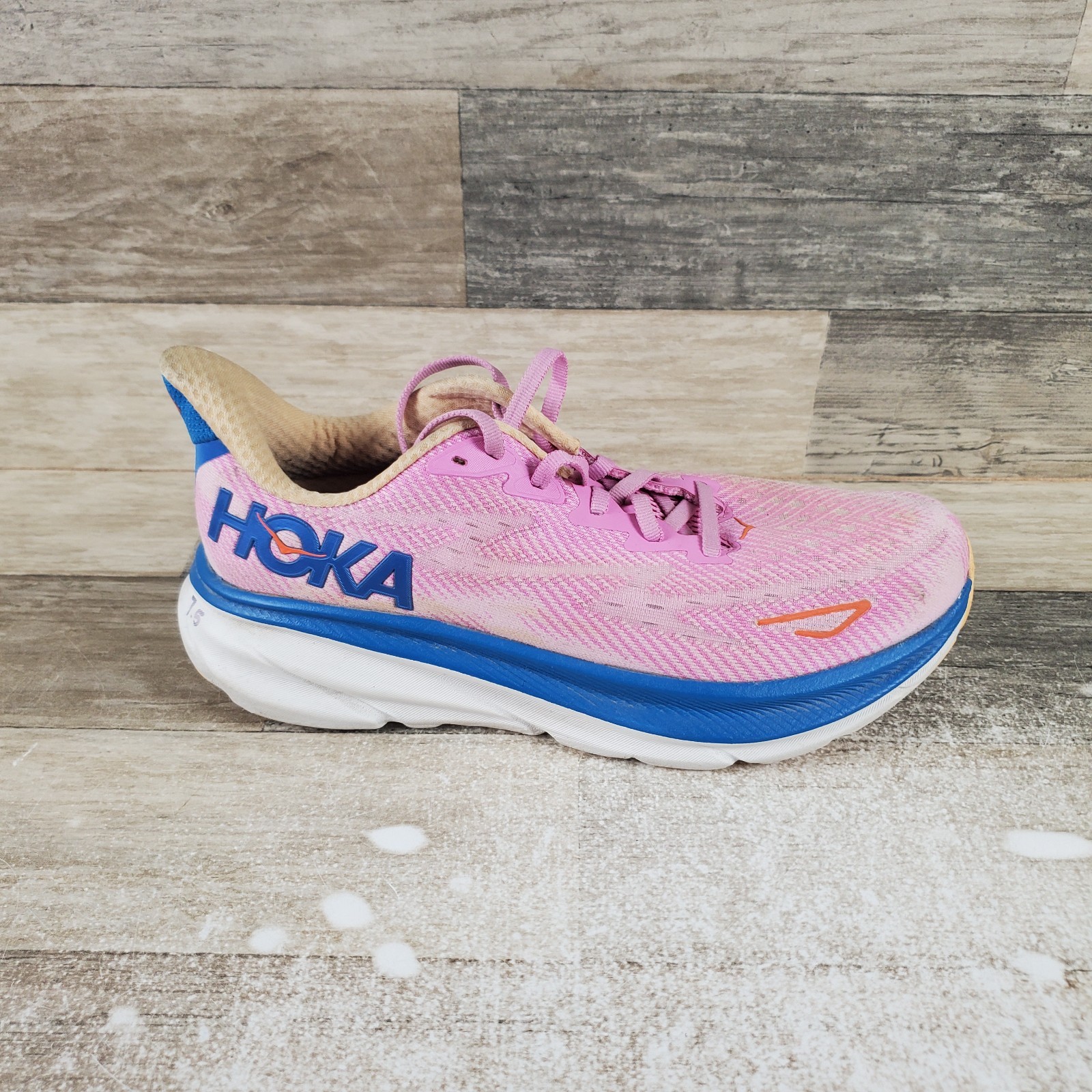 Zapatilla deportiva Hoka One One Clifton 9 para mujer talla 7,5 B carretera running ciclamen dulce lila