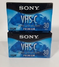 Sony vhs-c tc-30vhgl premium grade sp 30 ep 90 minutes vhsc Camcorder tapes New