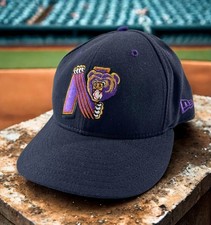Newark Bears Team Issued New Era 59FIFTY Fitted Hat 7 1/2 Rare Black Cap