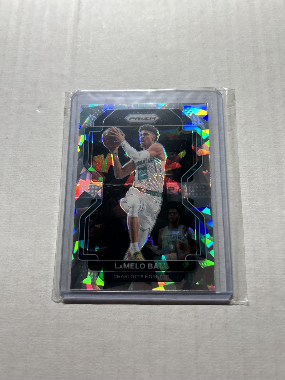 2021-22 Prizm #185 Lamelo Ball SILVER ICE PRIZM Hornets Basketball Card Parallel