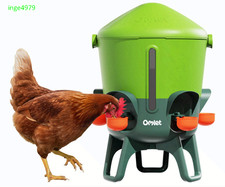 Insulated Chicken Waterer, 3 Gal Auto Dispenser, 5 Cups Nipples