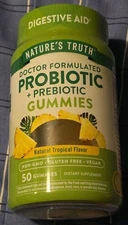 Probiotic Gummies | 50 Count | Vegan Tropical Flavor | by Nature's Truth 01/2026