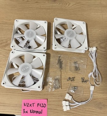 3 Stück - NZXT F120 M25 Gen2 PWM D-RGB Lüfter, 120mm, Weiß
