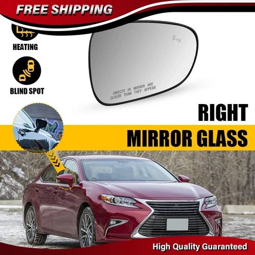 Right Heated Mirror Glass w/Blind Spot For Lexus ES300h ES350 IS250 IS350 CT200h
