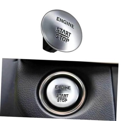 Engine Start Stop Button Switch, Keyless Go Push to Start Ignition Silver