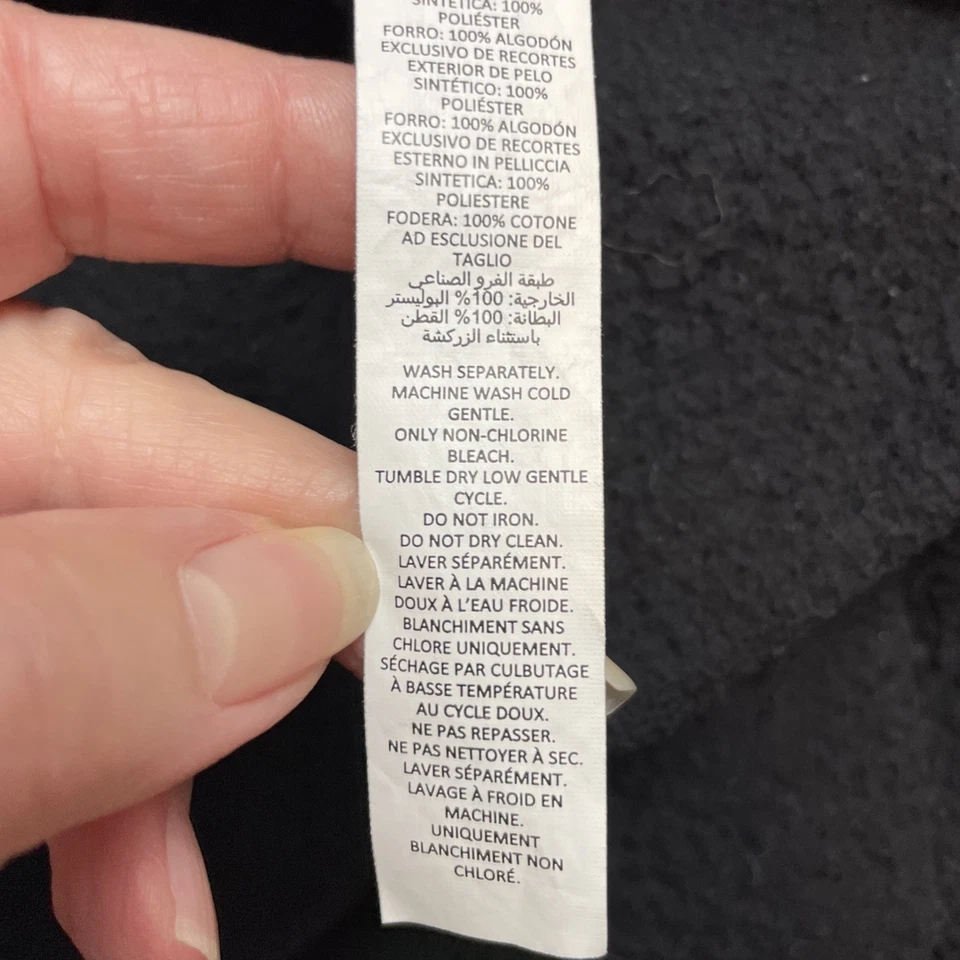 Chaqueta polar Alo Yoga para hombre Sherpa para hombre M negra frente a presión holgada salón acogedora Foto 4 de 4