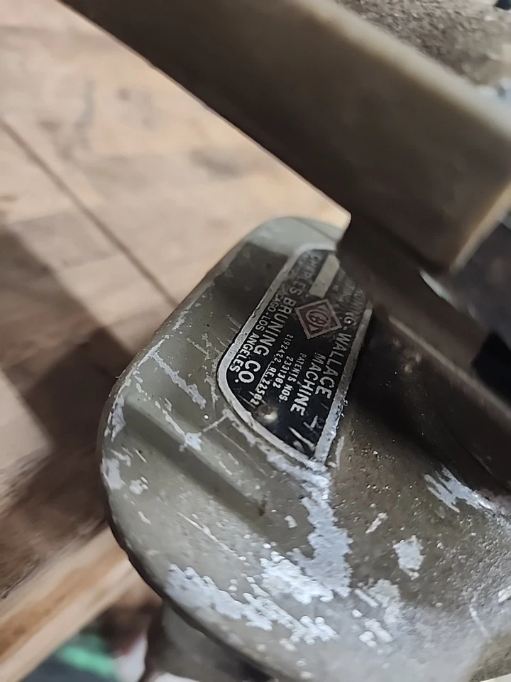 Vintage Bruning Wallace Drafting Table Clamp Machine Arm Art Engineering Drawing - Image 2 of 4