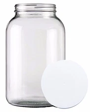One Gallon Wide Mouth Glass Jar With Lid