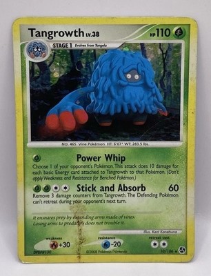 2008 Pokémon Tangrowth LV.38 10/106 Great Encounters Holo Rare