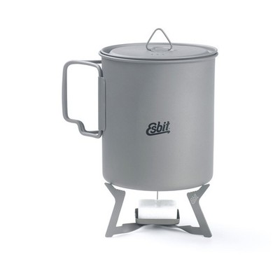 ESBIT Titan-Topf, 0.75L  outdoor Kochtopf Deckel mit Klappgriff  106g - Camping