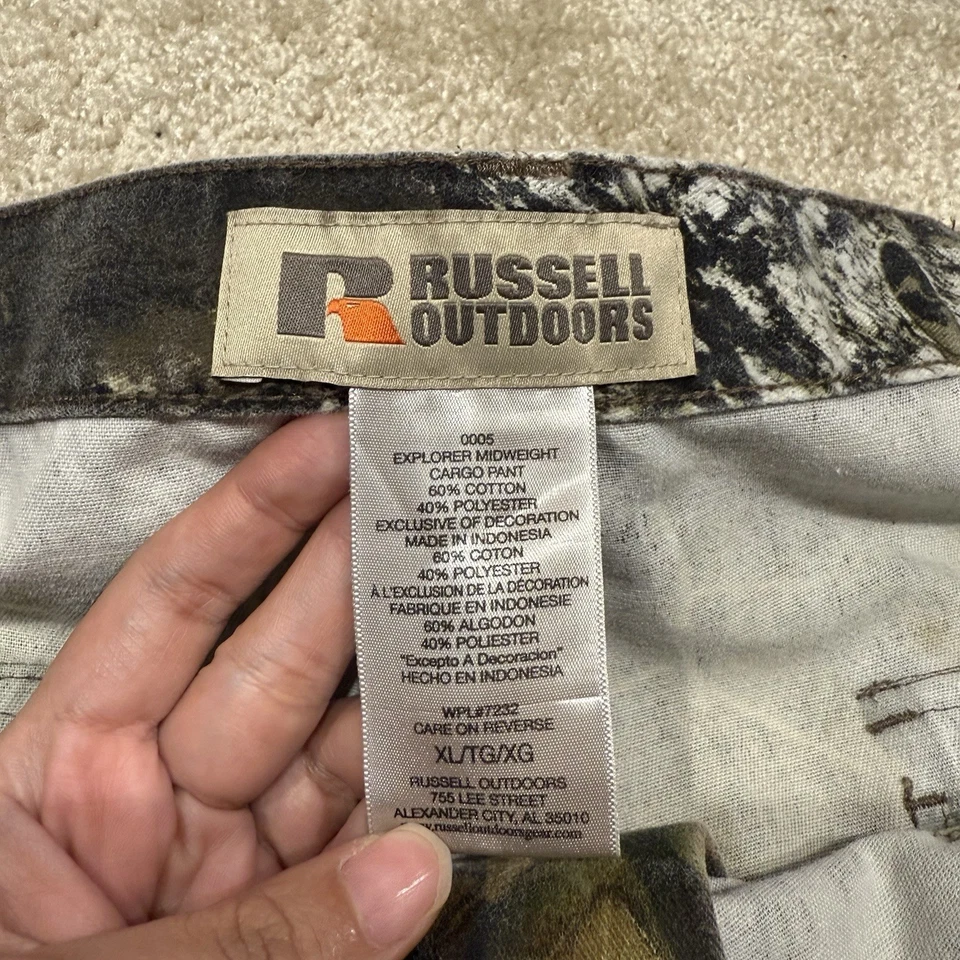 Pantalones de caza Russell Outdoors Explorer de peso medio cargo camuflaje talla XL para hombre Foto 2 de 4