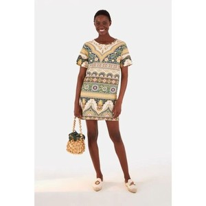 fitted lace wedding dress Pineapple Ikat Blue Raglan Mini Dress