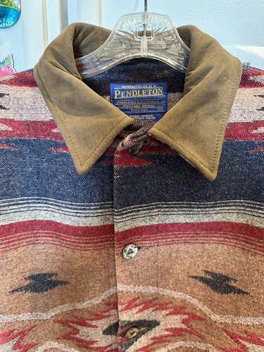 PENDLETON SOUTHWESTERN AZTEC Navajo WOOL JACKET Blanket Mens M - Picture 3 of 9